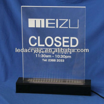 LED Acrylic Edge-Lit Sign Base