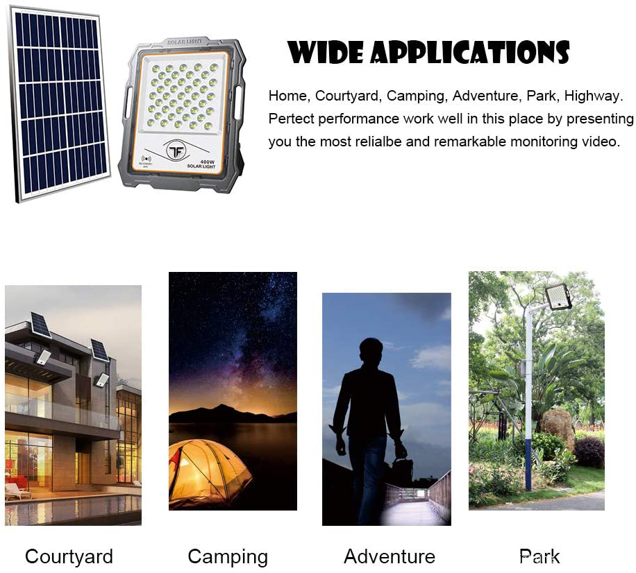 Energy-saving solar floodlights for exteriors