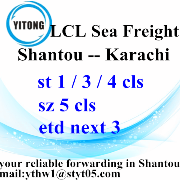 Servicios de transporte de carga marítimo de Shantou a Karachi