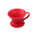 Red Ceramic Coffee Filter Cup