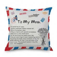 New Affordable Patchwork Letter Cushion Cover - 18x18 inches