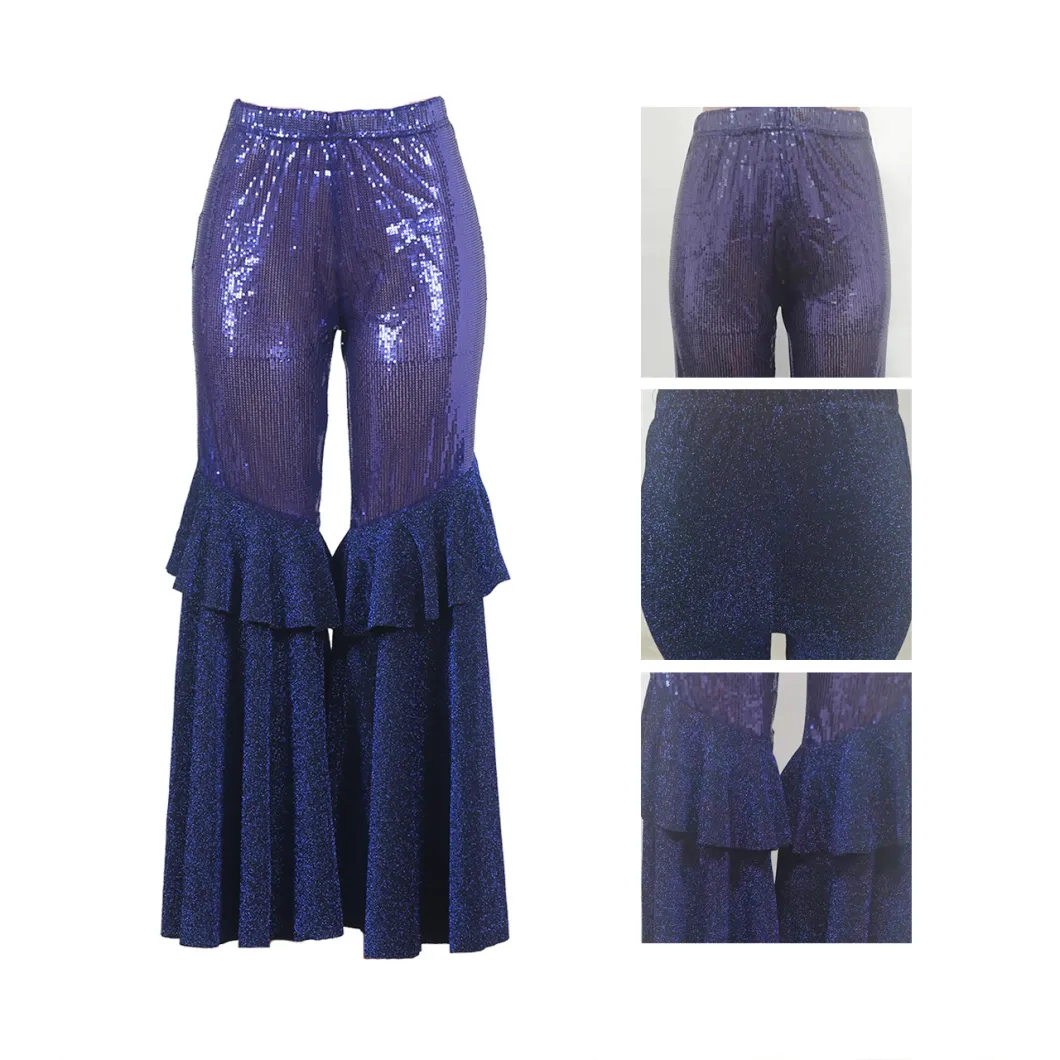 New Product Top Quality Fall Autumn Fashion Sexy High Waist Basic Long Flared Solid Color Pants