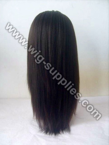Cina Wig wanita rambut halus lurus 18 inci 1b