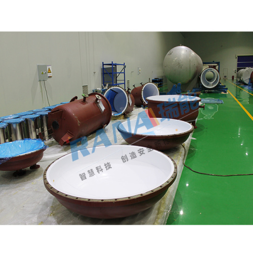 steel lined plastic PTFE chemicals storage tank