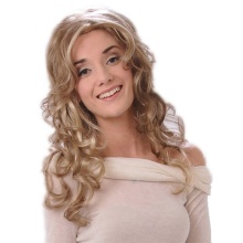 Sell the blonde wig Europe and the United States dye gradient in the long coil hair women wig set manufacturers wholesale