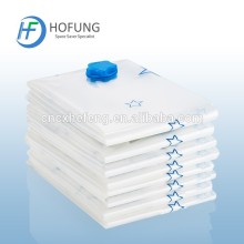 Plastic space savers resealable vacuum bags for bedding and clothes