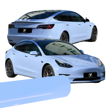 High Glossy Mist Blue Car Wrap