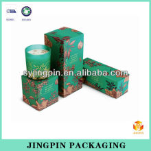 glass candle with favor packaging