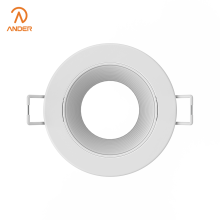 Die-Cast Aluminum Round Downlight Frame White Contemporary