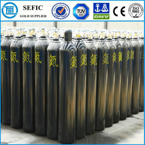 Seamless Steel NItrogen Cylinder Size with 99.999% Nitrogen Gas