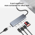 6 in 1 Docking Station Type- C Hub