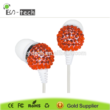 Round Cable Crystal Earbuds