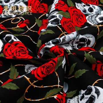 best selling 100% cotton printed fabric skulled heads