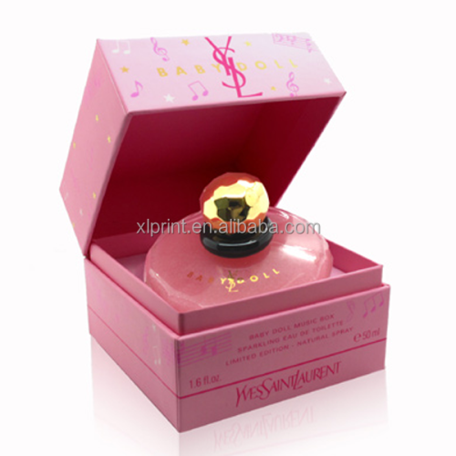 Lovely glossy custom perfume packaging paper box