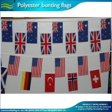 different kinds national flag streamer