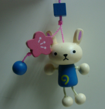 Wooden Cartoon Ornaments for Mobile Phone