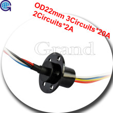 OD 22mm 5 conductors electrical contacts slip ring slip ring slip ring with brush
