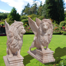 large outdoor sculptures hand carved marble stone lion garden sculptures