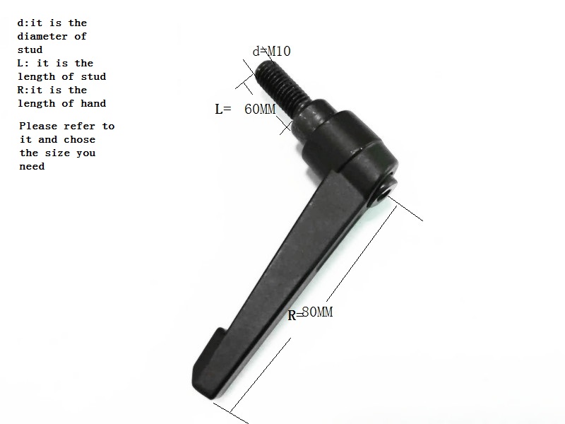 Machine parts M8*63 adjustable clamping lever handle