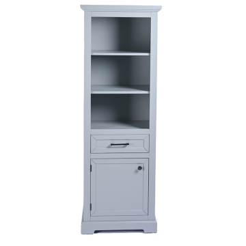 Modern Grey Wooden Tall Wine Cabinet