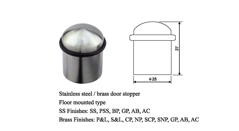 Modern Design Stainless Steel Round Door Stop