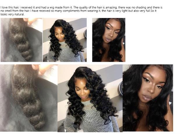 Free Shipping Brazilian Loose Wave Bundles With Closure 100% Remy Hair 3 Bundles With 4*4 Lace Closure Free Part
