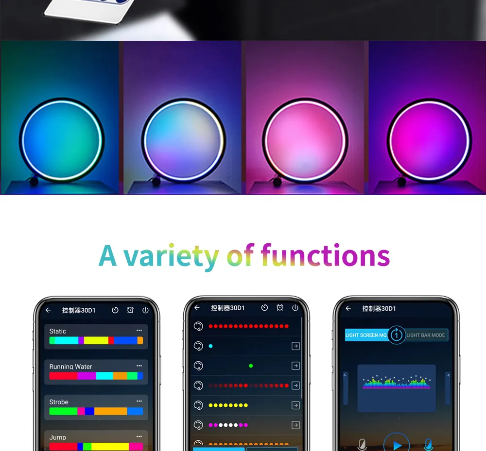 Smart RGB Desk Lamp with WiFi Control for Home Decor