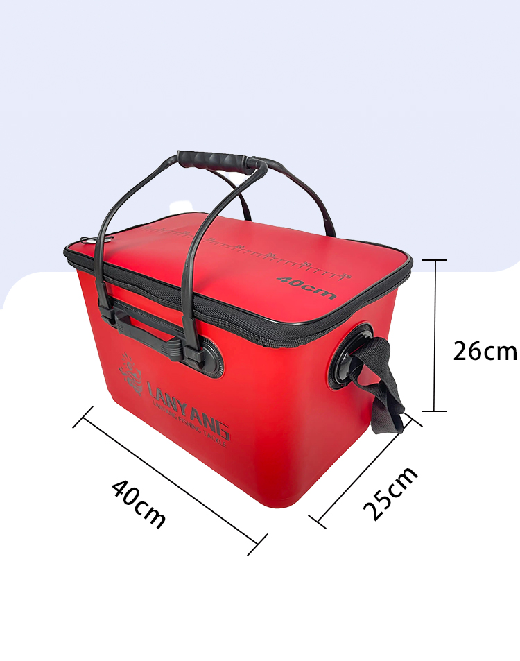 New Design Folding Fishing Bucket With Handle EVA Fishbox Outdoor Water Box Packing Live Fish Bucket Thickened Fishing Tank Fish