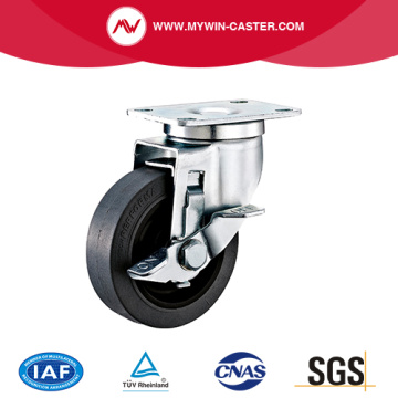 Medium Duty Swivel Gray TPR Caster Wheel with Brake