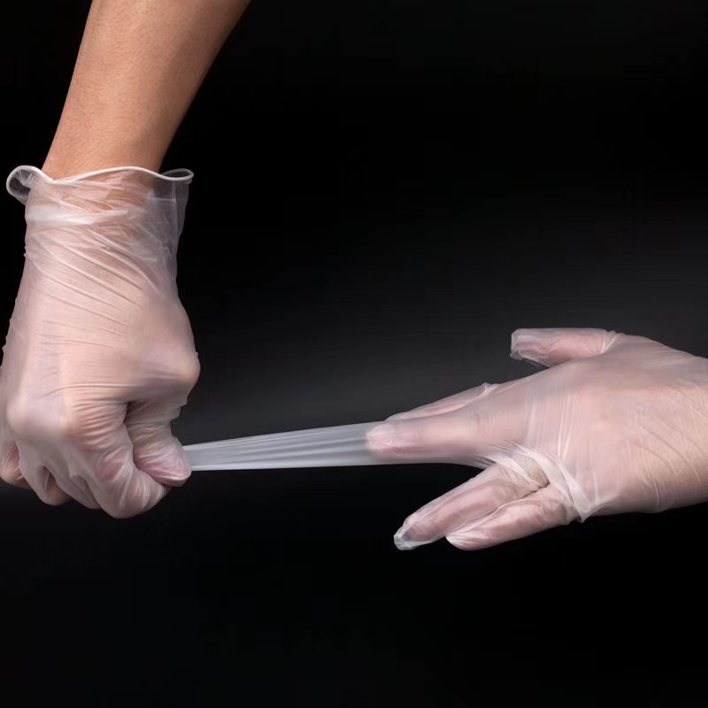 Disposable Transparent Labor Protection Anti-Acid PVC Elastic Glove Food Grade Service Powder Free Soft Pvc Gloves