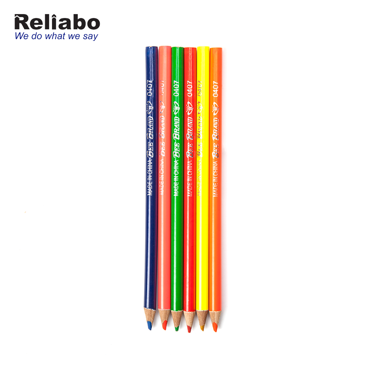 Reliabo China على الإنترنت بيع الأطفال على الإنترنت قلم رصاص تلوين خشبي مع شعار