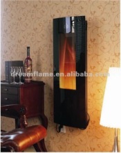 black wall mounted electric fireplace