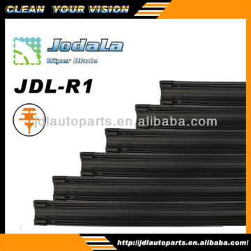 Rubber refill for windshield wiper blades