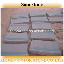 sandstone steps, sandstone wall