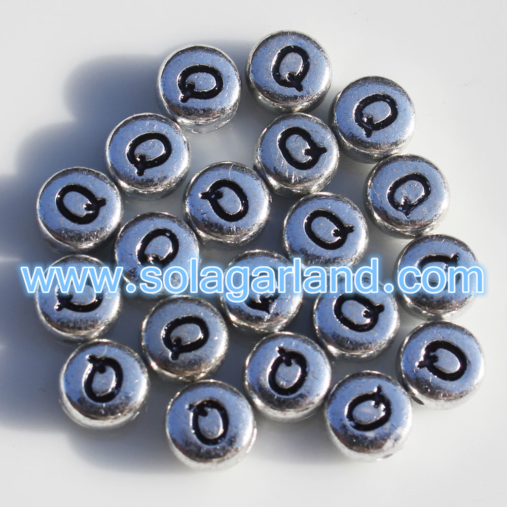 Single Alphabet Letter Coin Beads