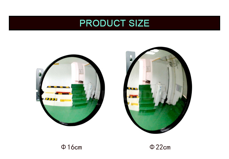 22cm Small Round Safety Acrylic Convex Mirror for Indoor, Corner Safety Anti-theft Convex Mirror