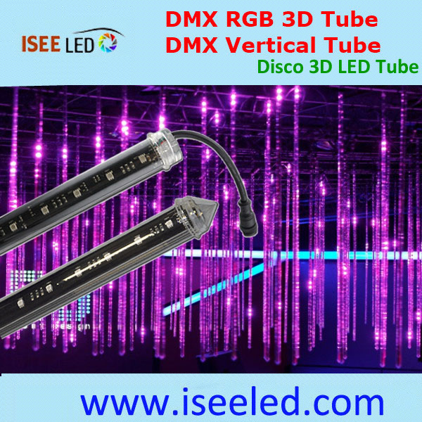 Taa za kilabu cha usiku DMX 3D kunyongwa tube