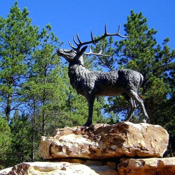 Cast metal craft gift copper deer elk sculpture