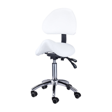 Silla ergonómica con taburete giratorio y ajustable