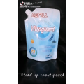 plastic packaging stand up spout pouch with handle