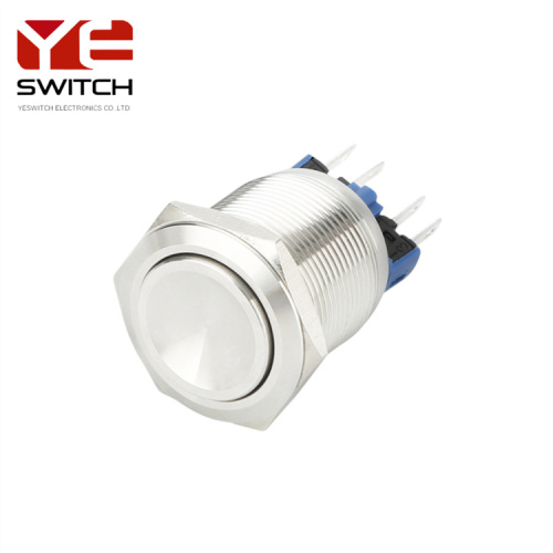 Yeswitch 22mm IP67 Dimetes LED Metal Pushbutton Switch