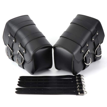 PU Leather Side Saddle Bag for Harley Sportster XL883 XL1200