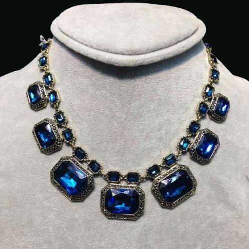 2014 Trendy Costume Necklace Top Fashion Crystal Costume Fashion Necklace Jewelry (EN0666)
