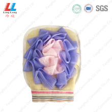 Gloves exfoliating shower sponge pad