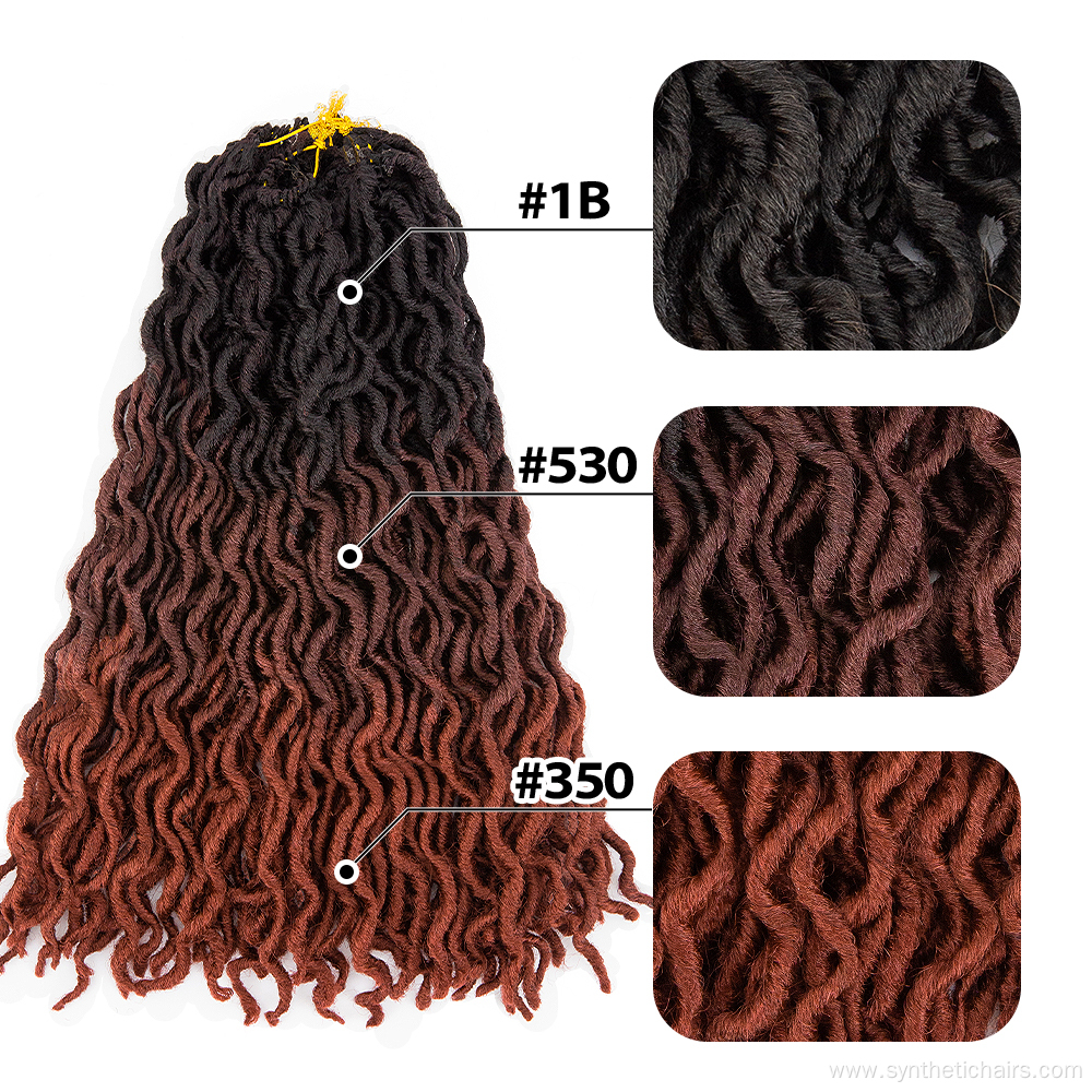 Curly Synthetic Ombre Wavy Gypsy Locs Crochet Hair