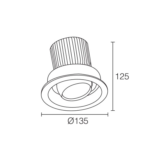 Round Shape Indoor 30W LED DownlightofLED Downlight 2700K