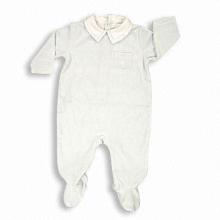 Baby Romper with Pointed Collar and Chest Pocket
