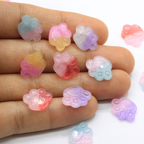 Dekorative Farbverlaufsfarbe Mini Claw Beads Charms Resin Kawaii Cabochon für handgefertigte Kunsthandwerk Dekor Telefon Ornamente