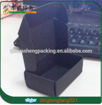 Luxury package black mailer box custom small shipping box black shipping box