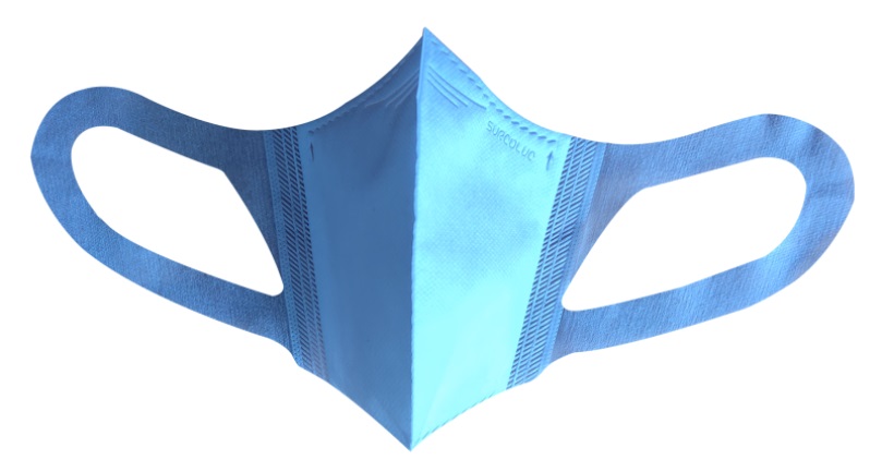 Máscara protectora 3D desechable azul